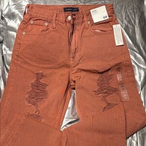 Aeropostale Women’s Rust Orange 90’s Baggy NoN Stretch